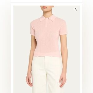 GUEST IN RESIDENCE
Cashmere Short-Sleeve Shrunken Polo Sweater size XS💗